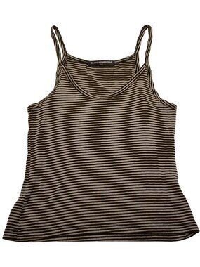 Brandy Melville Stripped Tank Top Mid Length Black/Grey